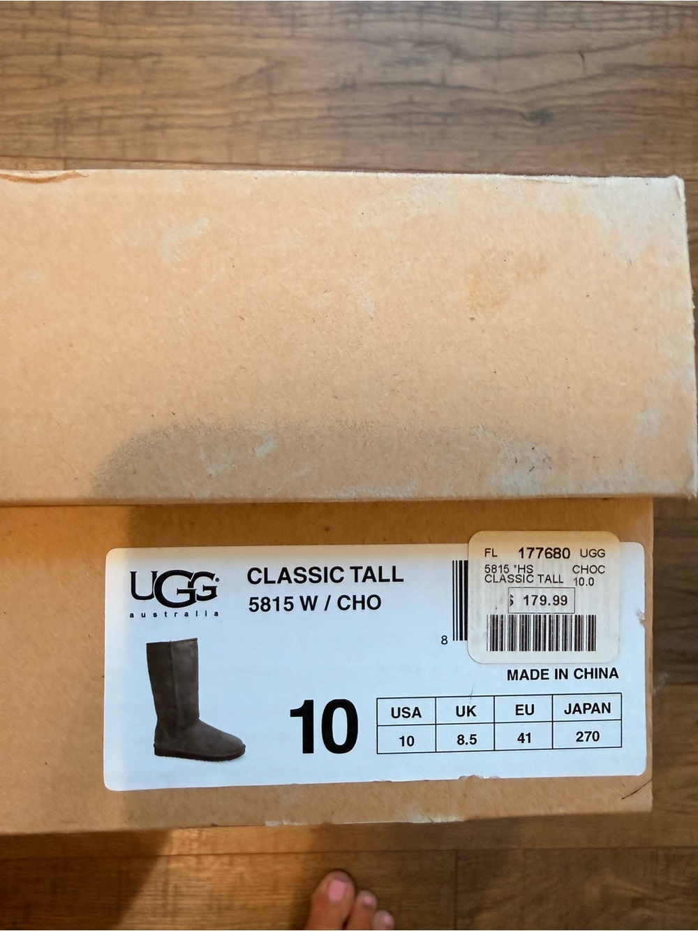 UGG Classic Tall Boots Style 5815 Chocolate Size 10